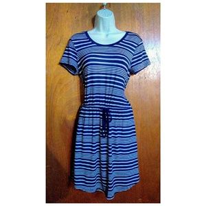 🌻Olive and Oak Navy & Grey Striped Dress size S